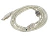 Cablu USB 2.0 A la B aurit 1,8m transparent, Lanberg