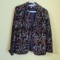 SACOU NEGRU ELEGANT,CU GULER, CU MODEL FLORAL AURIU, Time Mode, masura 46,
