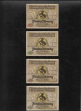 Rar! Set Notgeld Stuttgart 4 x 50 pf, Europa
