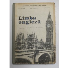 LIMBA ENGLEZA , MANUAL PENTRU CLASA A XII A, ANUL VIII DE STUDIU de SUSANA DORR...MIRCEA TATOS , 1991 * PREZINTA INSEMNARI , COPERTA UZATA