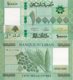 LIBAN █ bancnota █ 100000 Livres █ 2017 █ P-95c █ UNC █ necirculata