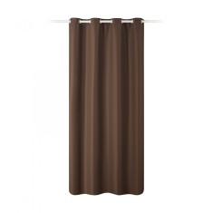 Draperie opaca Stella cu inele Jemidi, 140 x 245 cm, Maro, Poliester, 55283.18.01