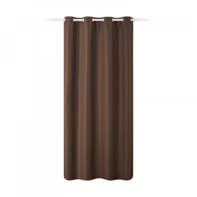 Draperie opaca Stella cu inele Jemidi, 140 x 245 cm, Maro, Poliester, 55283.18.01 foto
