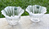 Doua vase din cristal MALERAS SWEDEN FULL LEAD, design Mats Jonasson