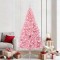 vidaXL Pom de Crăciun artificial pre-iluminat Roz 210 cm PVC 3397092