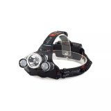 Lanterna de cap cu acumulator, tactica, Bailong, 1 x LED CREE XM-L T6, 2 x LED XP-E, unghi reglabil, 400 m