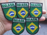 5 embleme Brazilia, Brasil. 25 lei pentru toate 5 sau 8 lei bucata. 7x5.5 cm