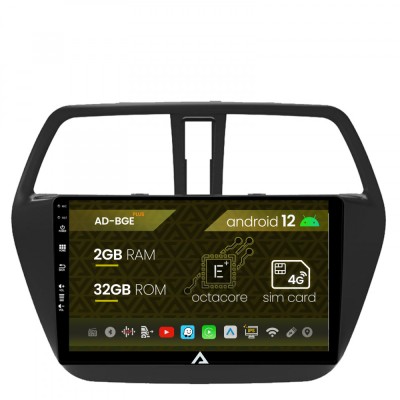 Navigatie Suzuki SX4 S-Cross (2014-2020), Android 12, E-Octacore 2GB RAM + 32GB ROM, 9 Inch - AD-BGE9002+AD-BGRKIT305 foto