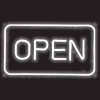Panou LED Neon, Model &quot;Open&quot;, Alb, Dimensiuni 41x23.5cm, Alimentare USB, Oem