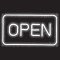 Panou LED Neon, Model &quot;Open&quot;, Alb, Dimensiuni 41x23.5cm, Alimentare USB