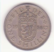Marea Britanie 1 Shilling 1956 -Scottish shield; without &#039;BRITT:OMN&#039;