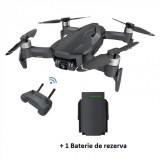 Cumpara ieftin Pachet drona pliabila FunSnap Diva Gri cu 2 baterii, Camera 4K HD, Gymbal, GPS, Wi-Fi 5.8G, Mod Vlog, Control prin gesturi, 2250mAh