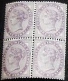 153-GB-ANGLIA-1881-Bloc de 4 timbre nestampilate-guma originala-Mi 65 I,SARNIERA, Stampilat