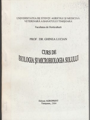 Ghinea Lucian Curs de Biologia și microbiologia solului foto