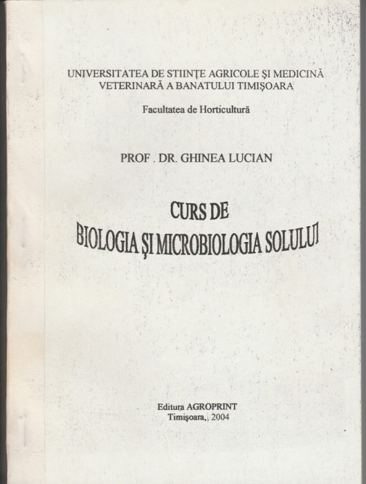 Ghinea Lucian Curs de Biologia și microbiologia solului