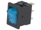&Icirc;ntrerupător Basculant ON-OFF cu Lumină Neon Albastră 3A 250V
