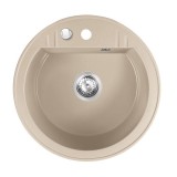 CHIUVETA GRANIT FERRO DRGM1 51SA ROTUNDA 51CM CU O CUVA NISIP MEZZO BEJ