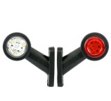 Cumpara ieftin Set Lampi Laterale LED Flexzon,7.5cm, Pentru Gabarit 12v - 24v, Rosu, Alb