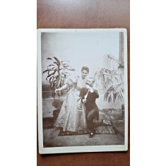 Fotografie pe carton, barbat si femeie, perioada interbelica