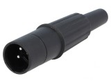 Mufă XLR 3-Pin Tata Neagră, CLIFF