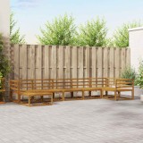 vidaXL Set de canapele de exterior 7 pcs natural Lemn Solid de Acacia 3367877