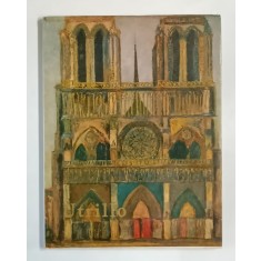 UTRILLO , ALBUM DE ARTA CU TEXT IN LIMBA ROMANA , de IRINA FORTUNESCU , PREZINTA INSEMNARI PE PAGINA DE TITLU *