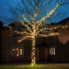 Instalatie de craciun liniara, 8 jocuri de lumini, 22 m, din care 1 m prelungitor 220v, 300 led, controler, fir negru, alb cald, Oem