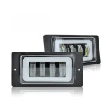 Proiector LED auto 15W cu angel eyes DRL alb sau galben 12V 24V Cod: HH-LD4