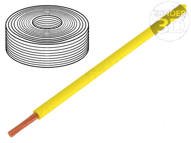 Cablu LiY litat 0,14mm2 PVC galben 60V 10m