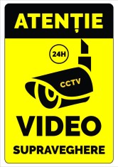 Indicator atentie video supraveghere cctv foto