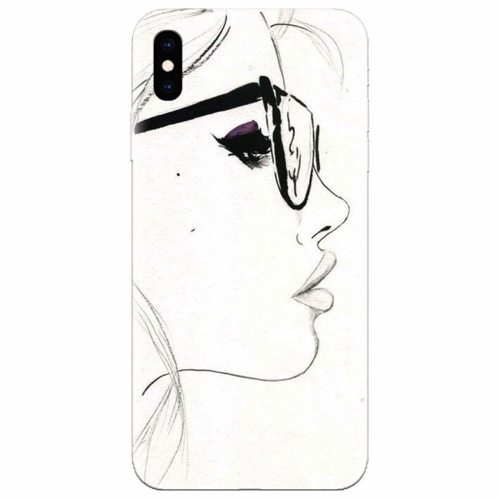 Husa silicon pentru Apple Iphone X, Girl Face