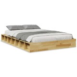 Cumpara ieftin Cadru de pat fara saltea 120x190 cm din lemn masiv de stejar