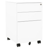 vidaXL Dulap dosare mobil, alb, 39x45x60 cm, oțel
