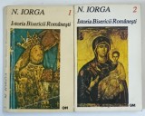 ISTORIA BISERICII ROMANESTI , VOL I , II de NICOLAE IORGA , 1995 *PREZINTA URME DE UZURA SI HALOURI DE APA