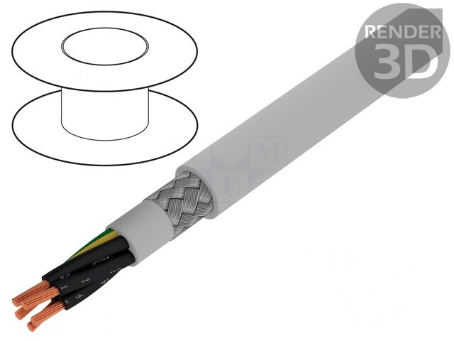 Cablu ecranat &Ouml;LFLEX 191 CY 4G6mm2 cu tresă de cupru cositorit