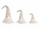 Cumpara ieftin Set 3 figurine Mos Craciun cu led 15x57 cm, 10.5x40 cm, 8x27 cm