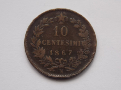 10 CENTESIMI 1867-N ITALIA foto