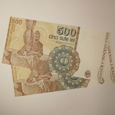 Di 36 Bancnota 500 lei 1991 UNC Serie consecutiva 2 buc.