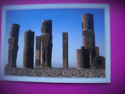 HOPCT 7105 RAZBOINICI TOLTECI IN BAZALT -TULA -MEXIC --AMERICA DE NORD -NECIRCULATA foto