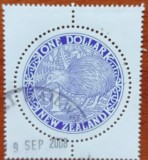 NEW-ZEELANDA-2008-''Pasarea KIVI-1$'' Culoare blu-vioet=1V.-stampilat-MNH-Vezi-Scan