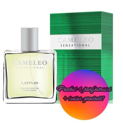 Set 4 Apa de parfum Cameleo Sensational, Revers, Barbati, 100ml + Tester 100 ml GRATUIT foto