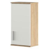 Cumpara ieftin Dulap suspendat mdf natur stejar sonoma alb mat Lessy 38x25x72 cm
