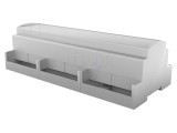 Carcasă gri pentru șină DIN 91x213x62mm 12 module