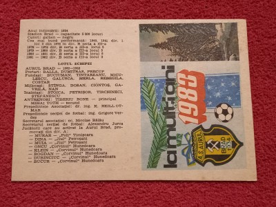 Foto fotbal calendar 1983 - echipa &amp;quot;AURUL&amp;quot; BRAD foto