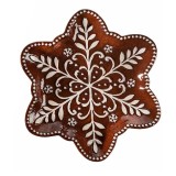 Platou Craciun ceramica alba maro II cm 25,5 x 23 H