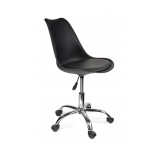 Scaun de birou, rotativ, negru,