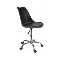 Scaun de birou, rotativ, negru,