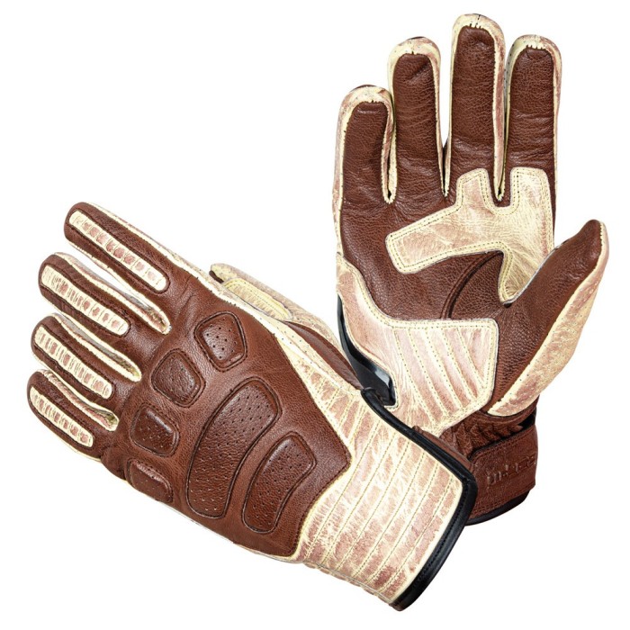 Manusi Moto Piele W-TEC Retro Maro/Bej, S