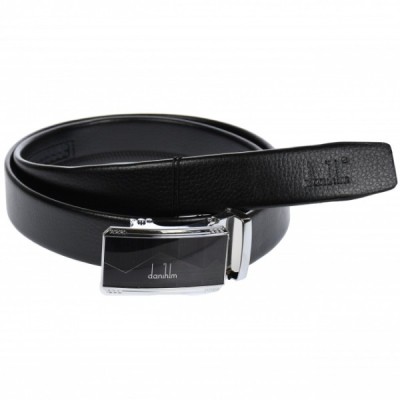 Curea din piele pentru barbati, catarama metalica fara ac, latime 3.5 cm, lungime reglabila, negru - LS225NSS foto