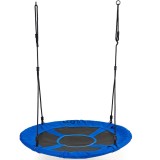 Leagan de gradina tip cuib, 100 cm, reglabil pe &icirc;naltime, 150 kg, albastru